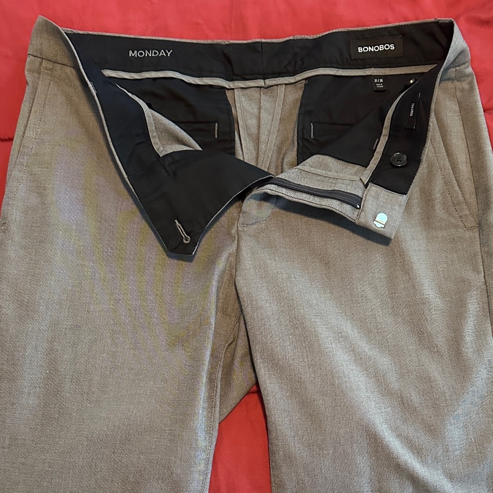 Bonobos Men's Gray Monday Dress Pants 31/30